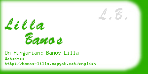 lilla banos business card